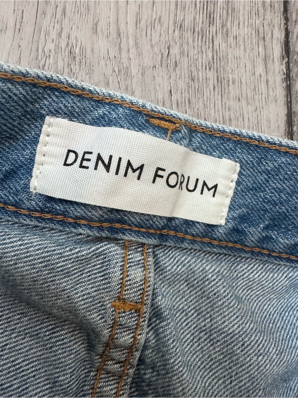 Denim Forum Aritzia The 90s Vintage Mid-Rise Pencil Maxi Jean Skirt 26 Slit - Picture 4 of 11